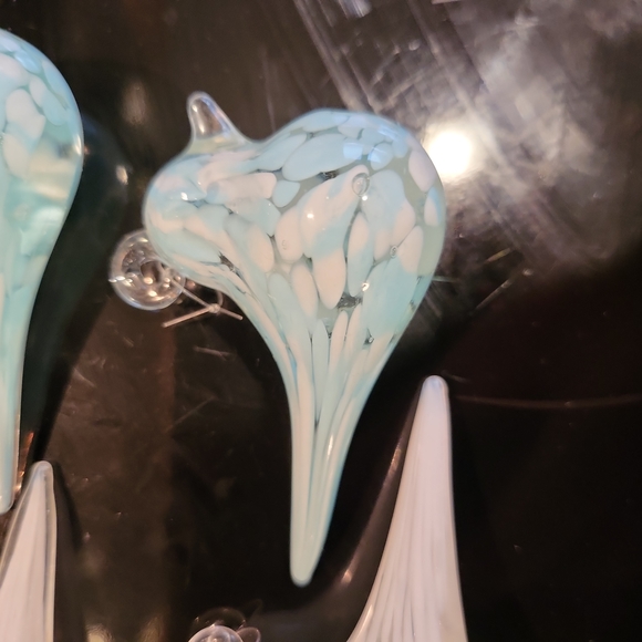 Hand Blown Glass Bird Ornaments Set of 7 Vintage - Picture 4 of 9